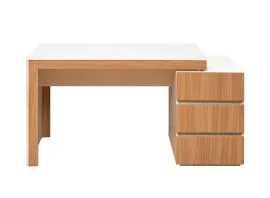 Clara Study Table - Sahara Walnut & White (LF-CLARA-STU-SWW-S)