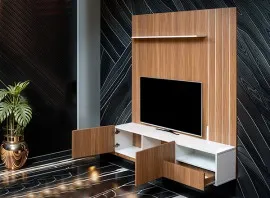 Coaster TV Stand - Sahara Walnut & White (LF-COAST-TVS-SWW-S)