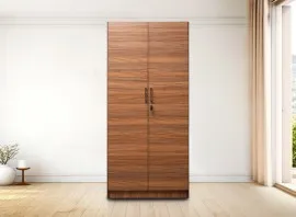 2 Door Wardrobe - Cairo Walnut Colour (LF-ECOM-2WD-CRW-S)