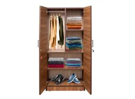 2 Door Wardrobe - Cairo Walnut Colour (LF-ECOM-2WD-CRW-S)