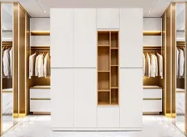 Emely Wardrobe - Sahara Walnut & White (LF-EMEL-8WD-SWW-S)
