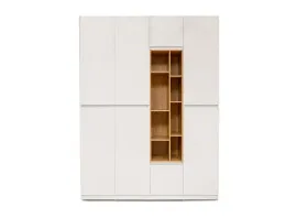 Emely Wardrobe - Sahara Walnut & White (LF-EMEL-8WD-SWW-S)