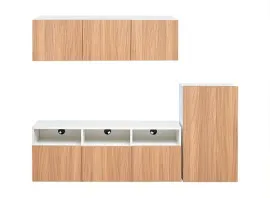 Felix TV Stand - Sahara Walnut & White (LF-FELI-TVS-SWW-S)