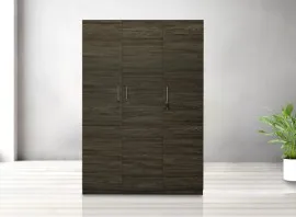 Flash 3 Door Wardrobe - Dark Walnut (LF-FLASH-3WD-DWN-S)