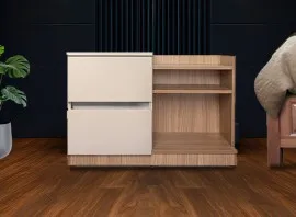 Louvre Bed Side Cupboard - Right Side (LF-LOUVRE-BSC-R-S)