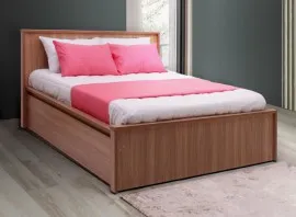 Montana Queen Size Double Bed 75x60 -Sahara Walnut