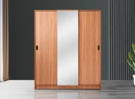 Montana Slide Door Wardrobe - Sahara Walnut