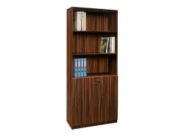 Office Half Door Book Cupboard - Walnut Color (LF-OFI-HDBC-001-WN-S)