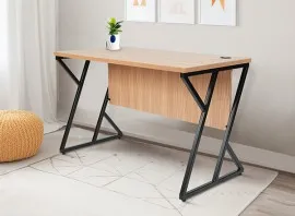 Iron Leg Office Table - Sahara Walnut (LF-OFI-ST-001-SHW-S)