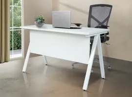 Iron Leg Office Table - White (LF-OFI-ST-002-WH-S)