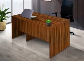 Office Writing Table With Drawer & Cupboard (5 Feet) - Walnut Color (LF-OFI-WT-005-WN-S)