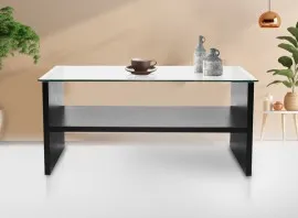 Glass Top Coffee Table LF-ORBIT-CT-BLK-S (Black)