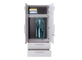 Oregon Wardrobe - LF-ORGN-W4A-WHT - With Inner Drawer