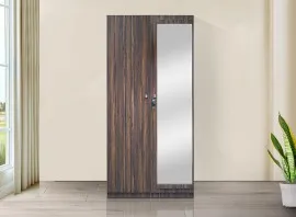 Rover Wardrobe - 2 Door With Mirror - Walnut (LF-ROVER-2DMW-WN-S)