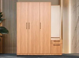 Ruby Wardrobe - Sahara Walnut (LF-RUBY-3WD-SHW-S)
