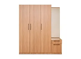 Ruby Wardrobe - Sahara Walnut (LF-RUBY-3WD-SHW-S)