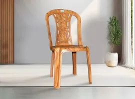 Nilkamal Amelia Plastic Chair - Pear Wood Colour (PF-AMELIA-NKL-PW-S)