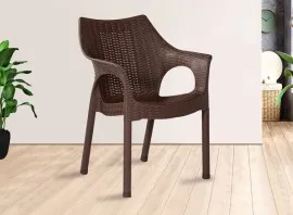 PHOENIX Plastic Rattan Chair - PF-CAMB-BR-S (Brown)