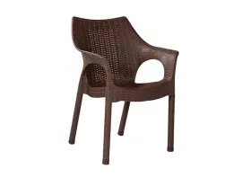PHOENIX Plastic Rattan Chair - PF-CAMB-BR-S (Brown)