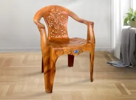 Nilkamal Diamond Plastic Chair - Pear Wood Colour (PF-DIAMOND-NKL-PW-S)