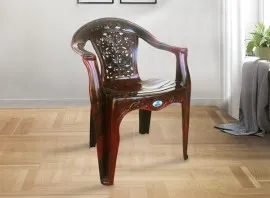 Nilkamal Diamond Plastic Chair - Rose Wood Colour (PF-DIAMOND-NKL-RW-S)
