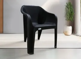Nilkamal Eeezy Plastic Chair - Black Colour (PF-EEEZY-NKL-BL-S)
