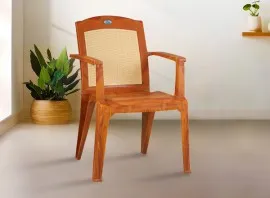 Nilkamal Flexi Plastic Chair - M.Wood Colour (PF-FLEXI-NKL-MW-S)