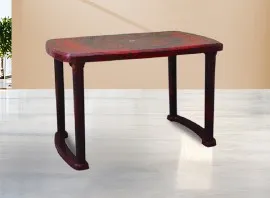 Nilkamal Marvel Plastic Table - Rose Wood Colour (PF-MARVEL-TBL-NKL-RW-S)