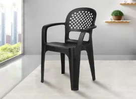 PHOENIX Olivia Plastic Chair - Black (OLIVIA-BL)
