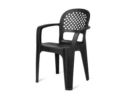 PHOENIX Olivia Plastic Chair - Black (OLIVIA-BL)
