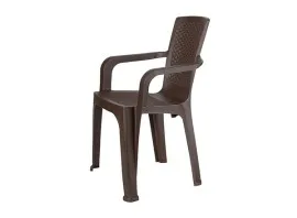 PHOENIX Rattan Lowback Plastic Chair - Brown (RTN-LB-BR)