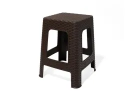 PHOENIX Rattan Plastic Stool - Brown (RTN-ST-BR)