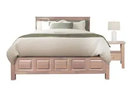 Berlin Queen Size Bed - WF-BERLIN-BDQ-WW-S (Washed White)