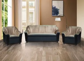 Devon Sofa 3+1+1 - Brown Fabric (WF-DEVON-311-BR-S)