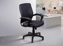 PVC Low Back Chair L021-BL-S - Black