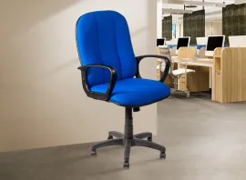 Fabric Mid Back Chair M003-BU-S - Blue