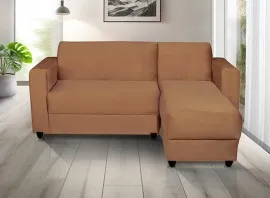 Corner Sofa - 2 Seater Chaise (Fabric Brown) - WF-ECOM-SOFA-BR-S