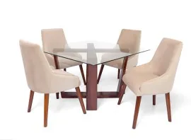 Evoke Dining Set - 4 Seater Table Only (Mahogany) - WF-EVOKE-TBL-S
