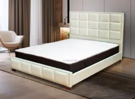 Kerry Queen Size Bed  - Beige (WF-KRY-BDQ-BG-S)