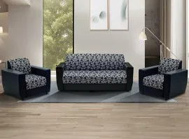 Milan Sofa - Fabric Design Black (WF-MILAN-DSBL-S)