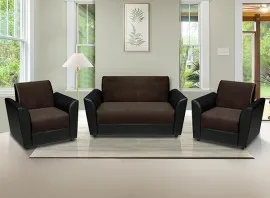 Sky Sofa 2+1+1 - Brown Fabric (WF-SKY-211-BR-S)