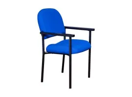 Fabric Visitor Chair With Arm V012 - Blue Color