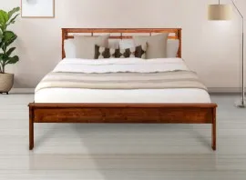 Swiss Queen Size Bed - Light Brown (WF-SWISS-75X60-S)