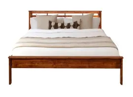 Swiss Queen Size Bed - Light Brown (WF-SWISS-75X60-S)