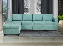 Winston Sofa - Blue Fabric (WF-WINSTON-4SC-BU-S)