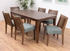 Lyon Dining Table - 6 Seater - Table Only (Walnut) - WFI-LYON-TBL-S