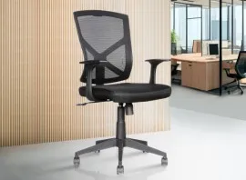 Mesh Mid Back Chair M002-BL-S - Back