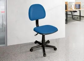 Fabric Typist Chair Without Arms T002-BU-S - Blue