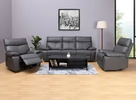 Willow Electric Recliner 3+1+1 Sofa (4ER) (Grey) - WFI-WILLOW-GR-S