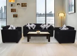 Cloud Sofa WFL-CLOUD-07 - Black Colour Fabric
